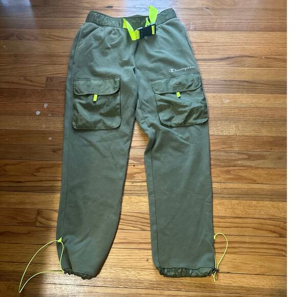 Champion Sideline Jogger – Olive & Neon Athletic Pants - Picture 1 of 10